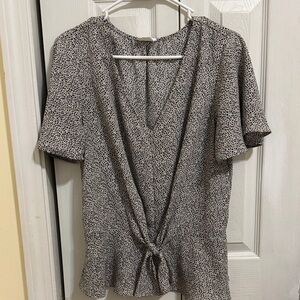 Sienna Sky Black and White Speckled Blouse